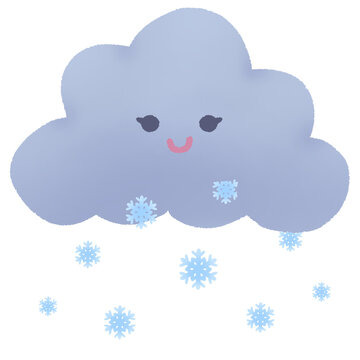 Blue Cloud With Snow