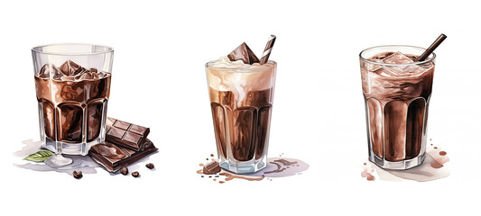 hot drink chocolate watercolor