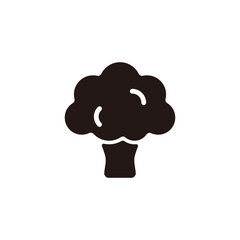 Broccoli icon.Flat silhouette version.