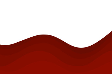 Abstract Red Wave Wavy Curve Liquid Water Element on Transparent Background Vector. Border Frame Christmas Gradient Colors Flow Motion Decoration