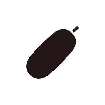 Wax gourd icon.Flat silhouette version.