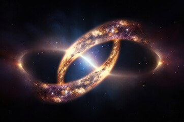 illustration of reincarnation as infinity of universe, Generative AI