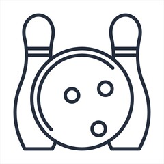 Realistic Bowling Symbols: Accessible on Adobe Stock for Your Creative Needs.Realistic bowling balls and pins