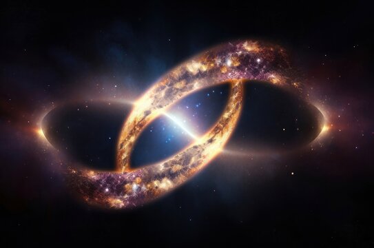 illustration of reincarnation as infinity of universe, Generative AI