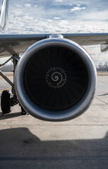 Aircraft turbine with front view