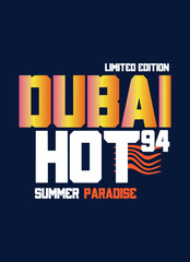 dubai hot summer paradise,t-shirt vector fashion design