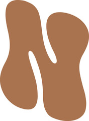 N Letters Retro Wavy Text Alphabet Groovy Font