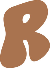 R Letters Retro Wavy Text Alphabet Groovy Font