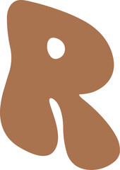 R Letters Retro Wavy Text Alphabet Groovy Font