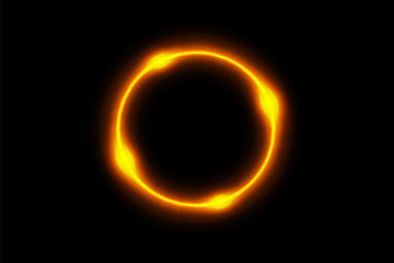 Fototapeta premium Round shiny frame background with light bursts. Dark background. Vector eps10.