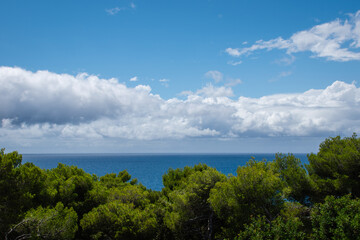 Clouds over the sea