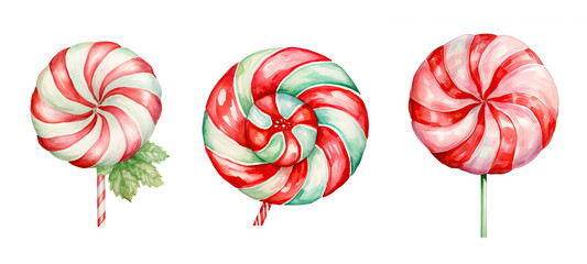 vegetable peppermint candy watercolor