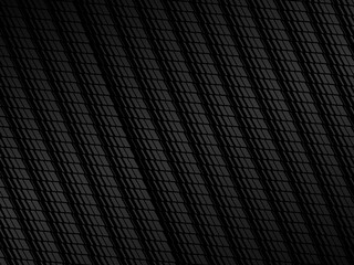 Black metal texture steel background. Luxurious steel ornament. Perforated metal sheet.