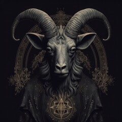 baphomet satanic goat, Generative AI