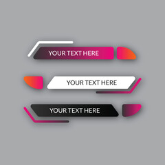 geometric modern lower third banner template design