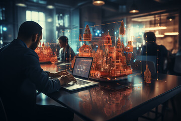 Illustrating the collaborative efforts of a group of cyber security employees