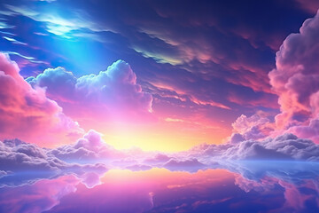 Abstract Fantasy Cloud Background created with GenAI