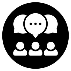 discussion glyph icon