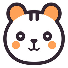 Hamster icon isolated on vector transparent background