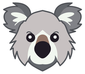 Koala icon isolated on vector transparent background