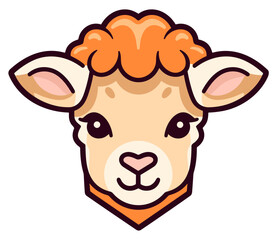 Lamb icon isolated on vector transparent background