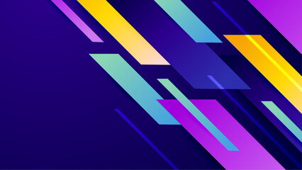 Colorful modern abstract geometric banner with shapes