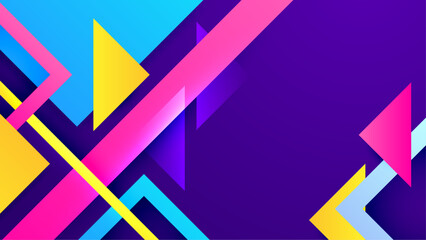 Colorful modern abstract geometric banner with shapes