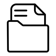 folder line icon