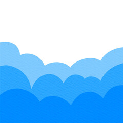 Blue sky with cloud paper texture wallpaper.