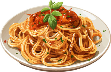 pasta, color pasta vector illustration