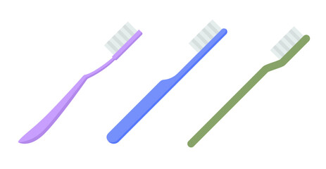 Toothbrush flat vector icon. Mouth brush design isolated tooth icon illustration.