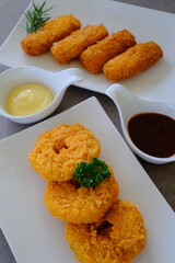 shrimp fry stick and sauce