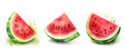 snack watermelon watercolor