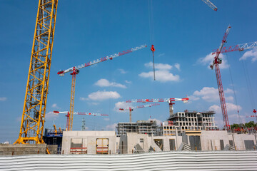 ile-Saint -Denis, France, Construction SIte, J.O. Paris 2024, Athletes Village Apartment Buildings,...