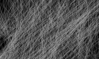 Full white strokes on a black background, vector illustration