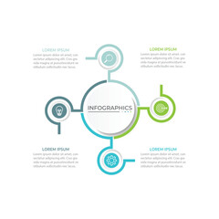 Presentation business infographic template with 4 options. Vector illustration.