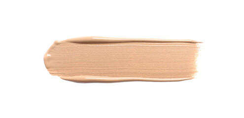 Smear of skin foundation isolated on white, top view