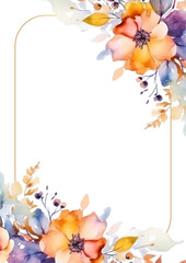Floral frame rose decoration background with text space