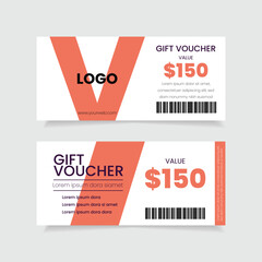 Gift voucher, coupon, gift card template