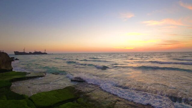 Attractive view of Beach in Kish Island in Persian Gulf