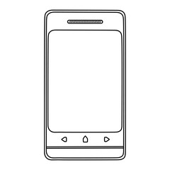 hand drawn Smartphone illustration in doodle style
