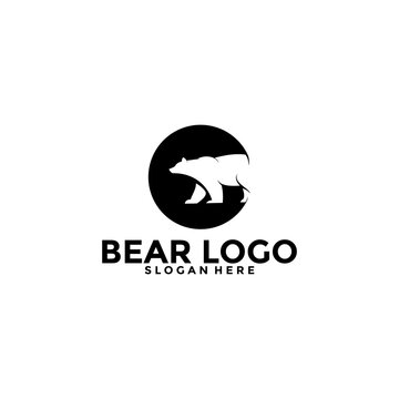 Bear logo vector icon illustration, Bear logo template
