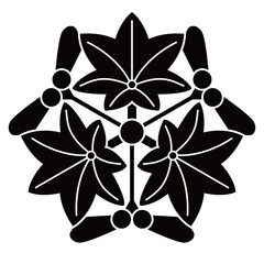 家紋です。実付き三つ楓といいます。