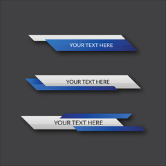 geometric modern lower third banner template design