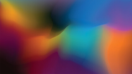 abstract background with elegant blue, red, yellow, purple, orange, violet and black gradation