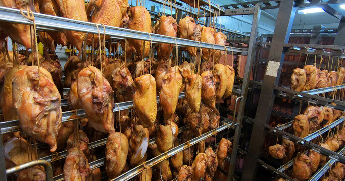 Production of smoked chicken. Technology of production of smoked chicken breasts.
