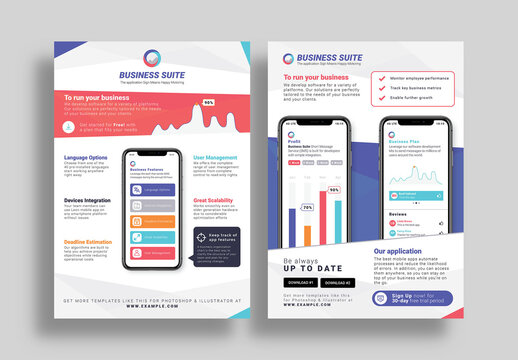 Mobile App Flyer Poster Layout