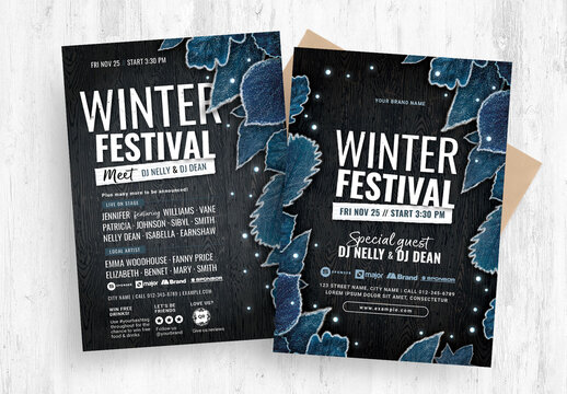 Winter Event Party Flyer Layout