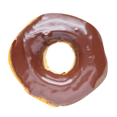 Cutout Sweet Brown Chocolate Glazed Donut
