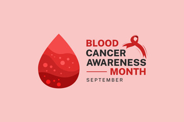 Vector illustration of Blood Cancer Awareness Month observed in September, Suitable for greeting cards and social media posts